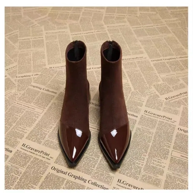 Women's Suede Chelsea Ankle Boots 5