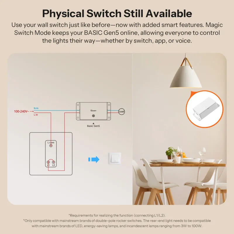 SONOFF BASIC-1GS Gen5 Smart Switch 5