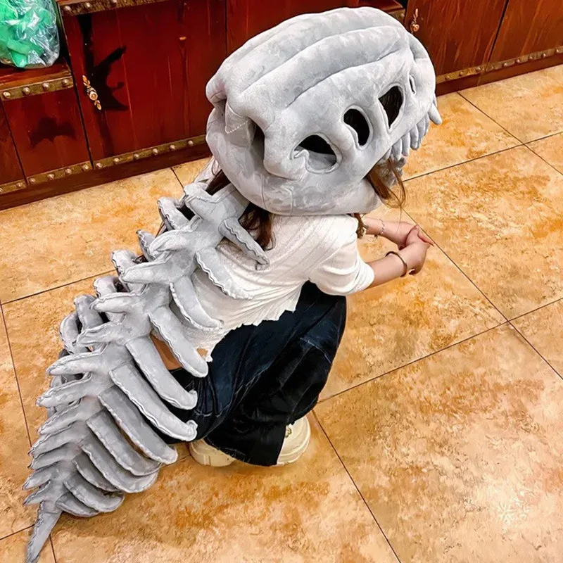 Plush Dinosaur Skeleton Cosplay Costume 1