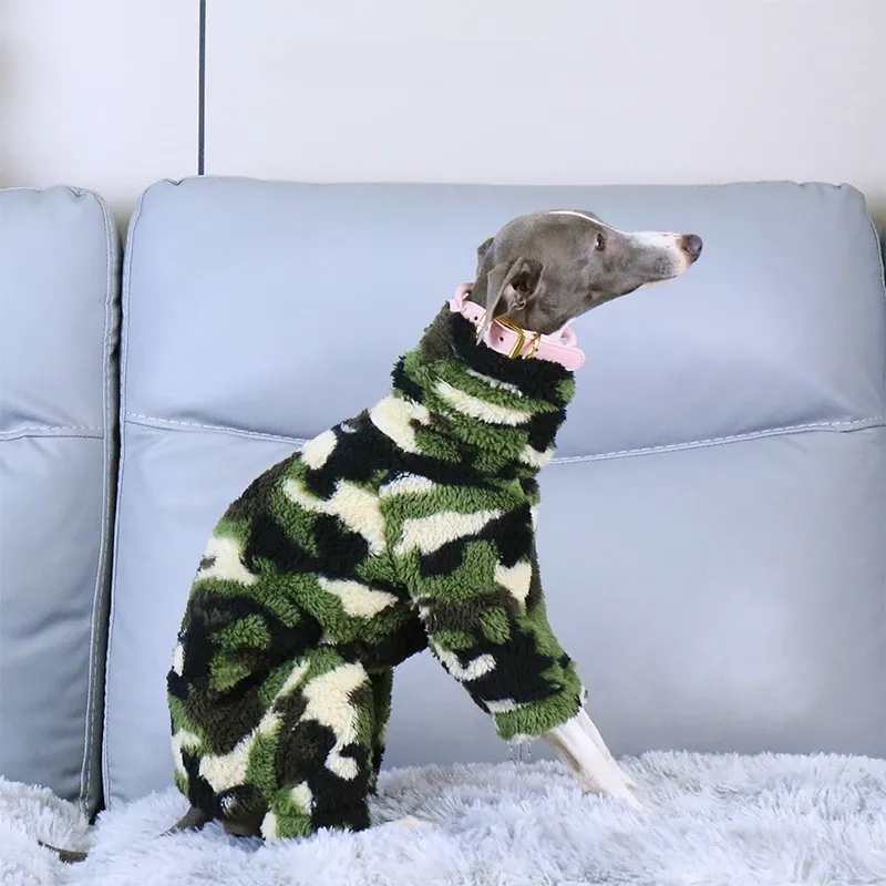 Winter Plush Dog Jumpsuit Coat 4
