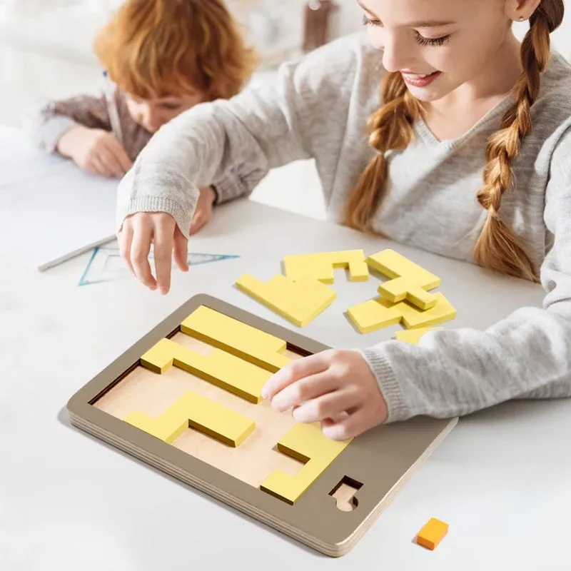 Wooden Geometric Brain Teaser Puzzle 2