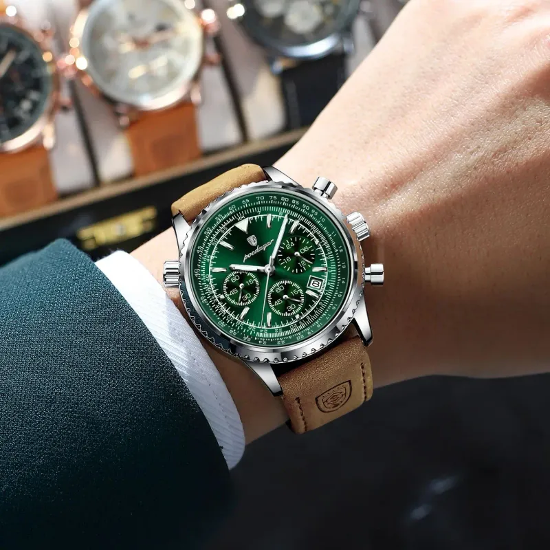 POEDAGAR Men's Chronograph Watch 5