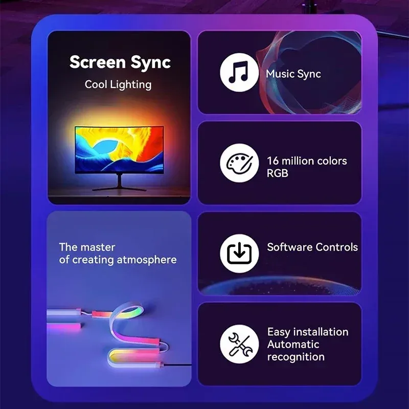 RGBIC Gaming LED Strip with Screen Sync 2