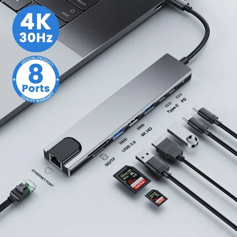 USB C Hub Docking Station 6