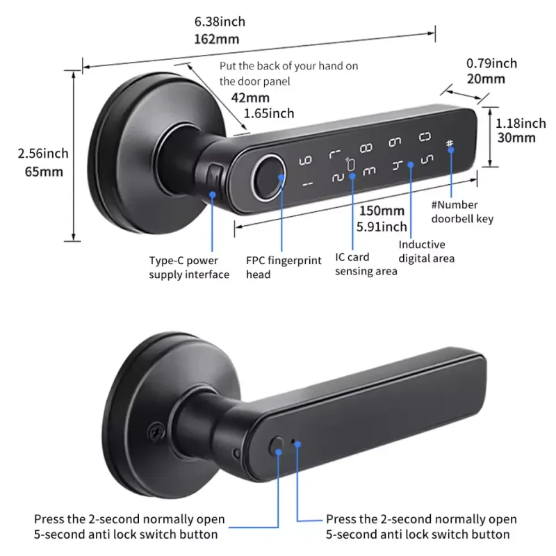 Tuya Smart Fingerprint Door Lock 6
