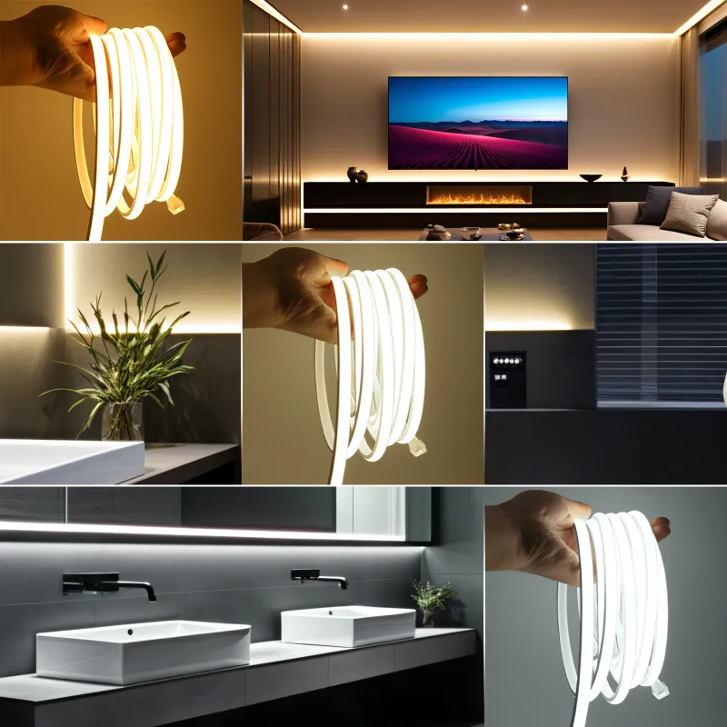 COB LED Strip 220V Dimmable Neon Rope Light 6