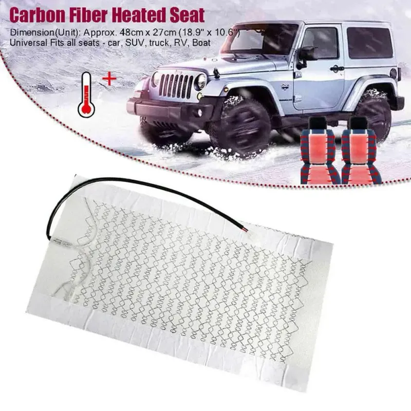 Carbon Fiber Heated Car Seat Cushion 4