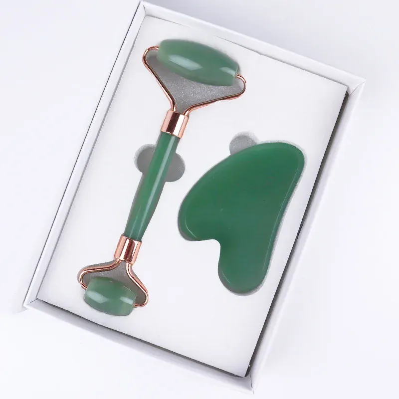 Rose Quartz Jade Roller & Gua Sha Set 6