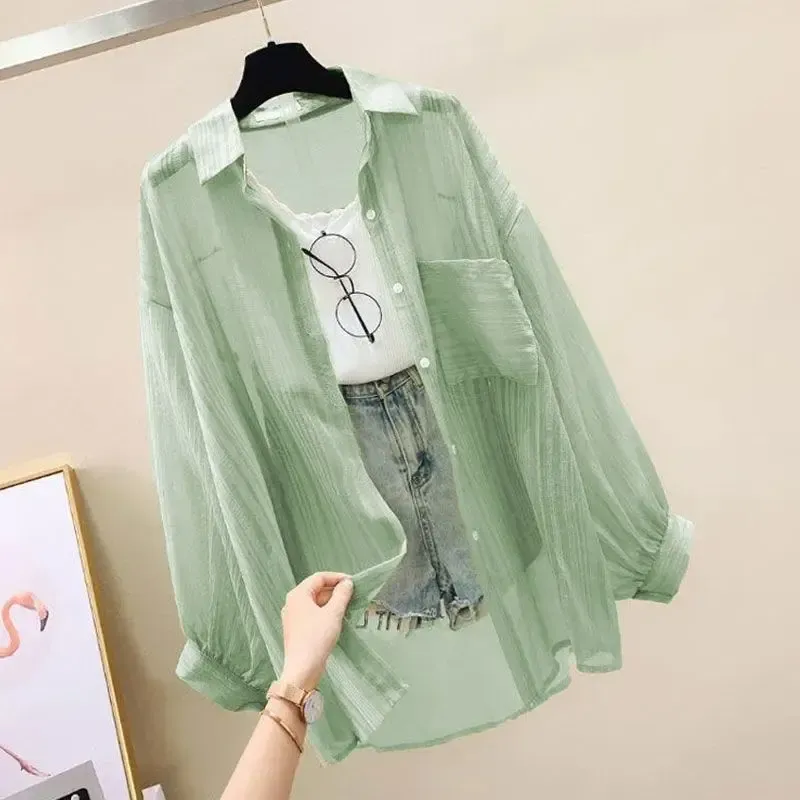 Sheer Chiffon Summer Cardigan Blouse 2