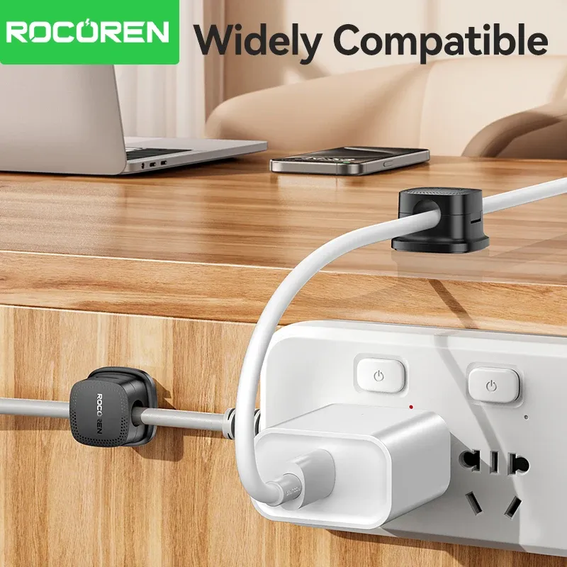 Rocoren Magnetic Cable Organizer 6PCS 6