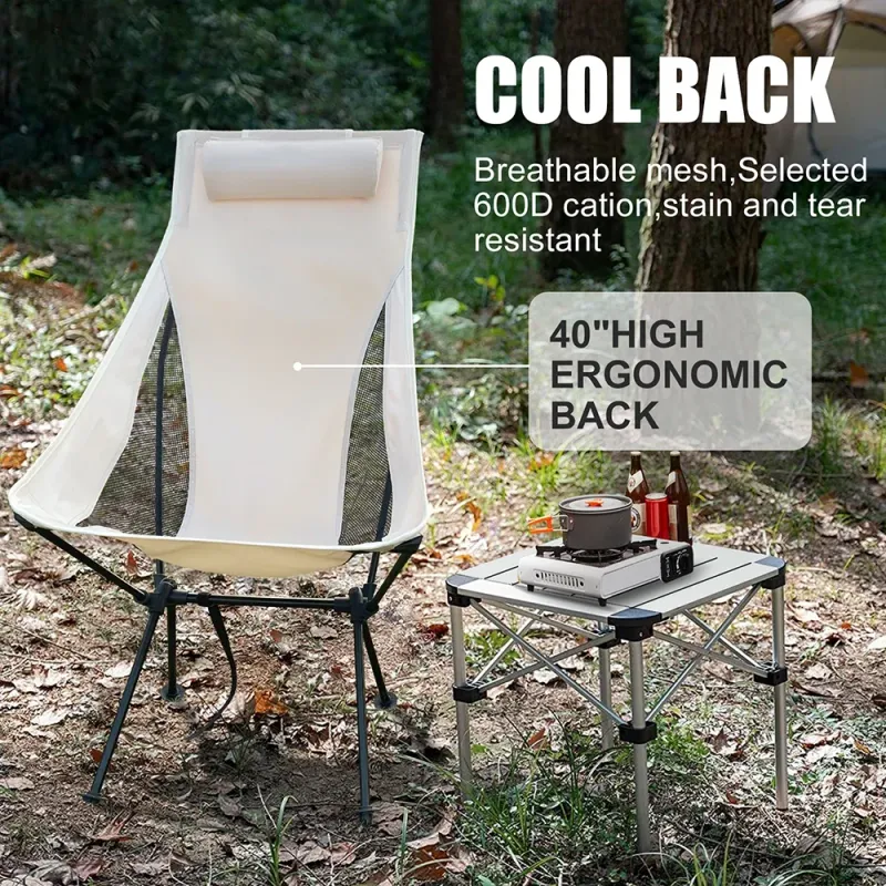 Westtune Folding Camping Chair with Headrest 2