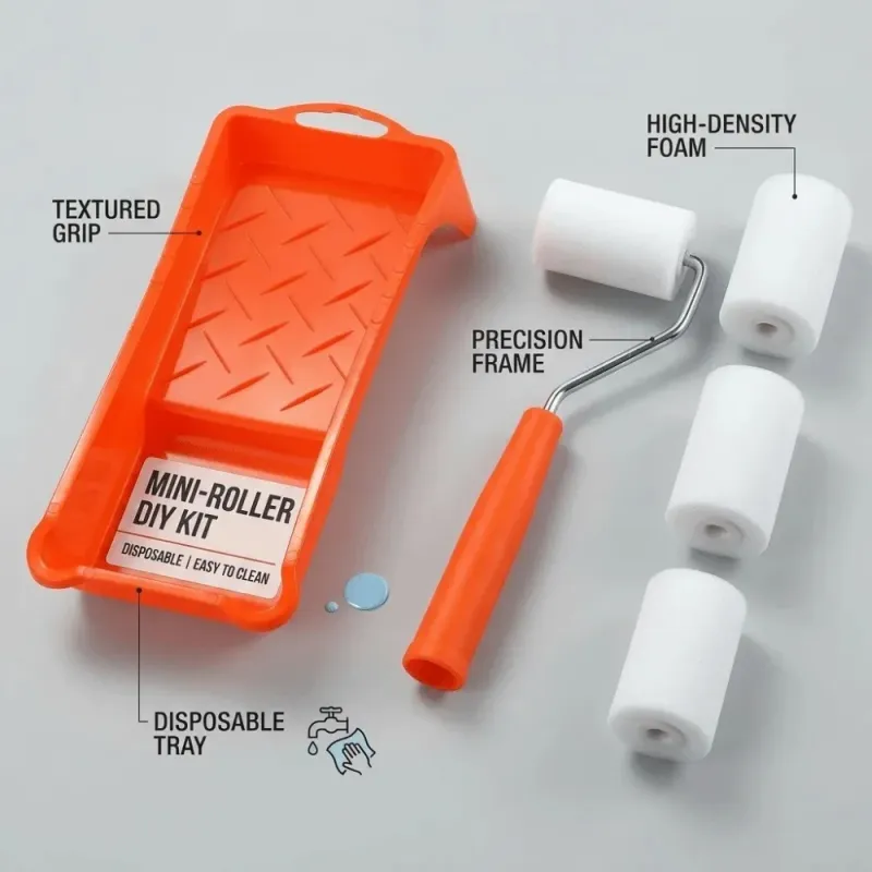 2 Inch Foam Paint Roller Kit 4