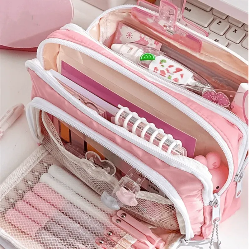 Kawaii 3-Layer Pen Organizer Pouch 1