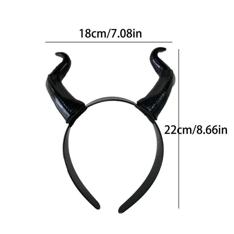 Black Devil Horns Cosplay Headband 6