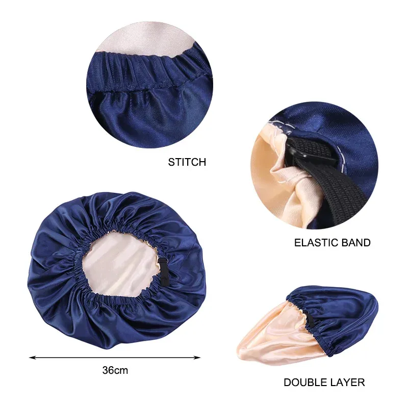 Satin Bonnet for Sleeping - Double Layer 2