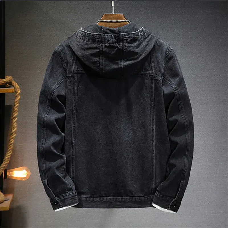 Men's Hooded Denim Jacket 6
