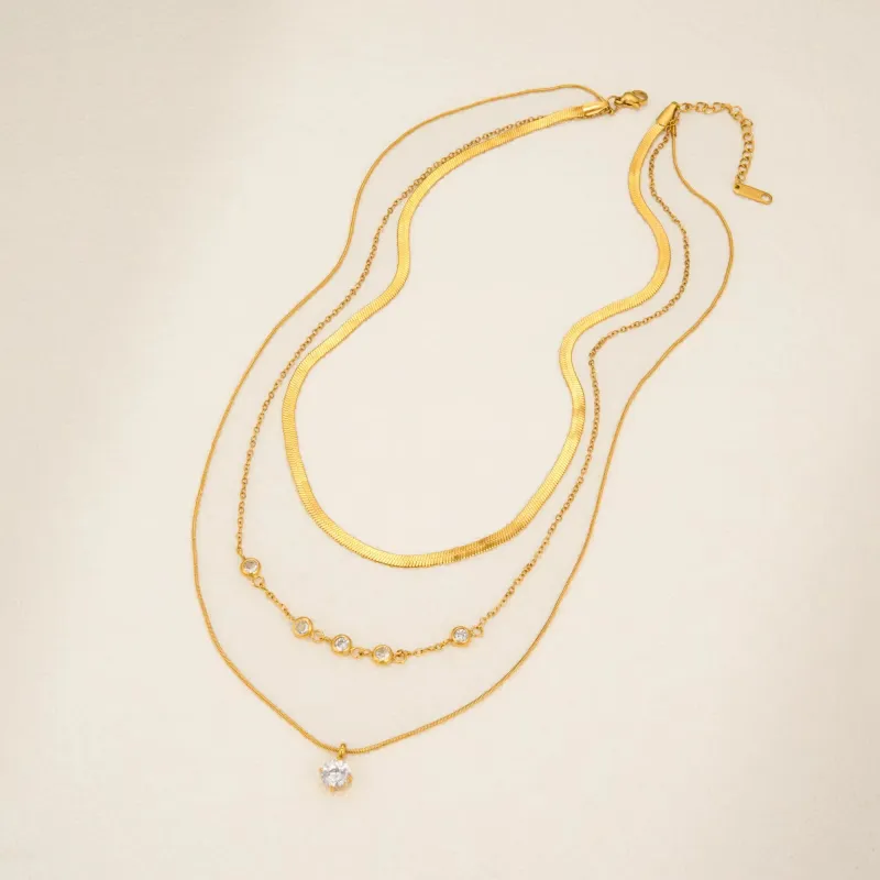 Gold Plated Zirconia Choker Necklace 3