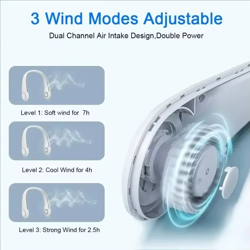 Bladeless Neck Fan Rechargeable 3
