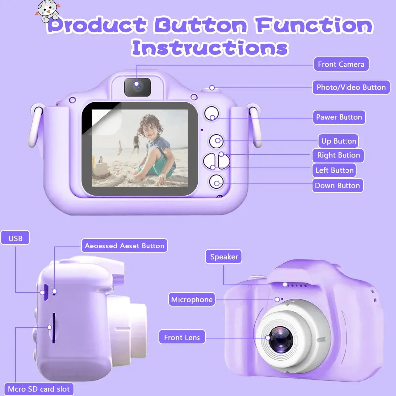 Unicorn Kids Digital Camera Toy 6