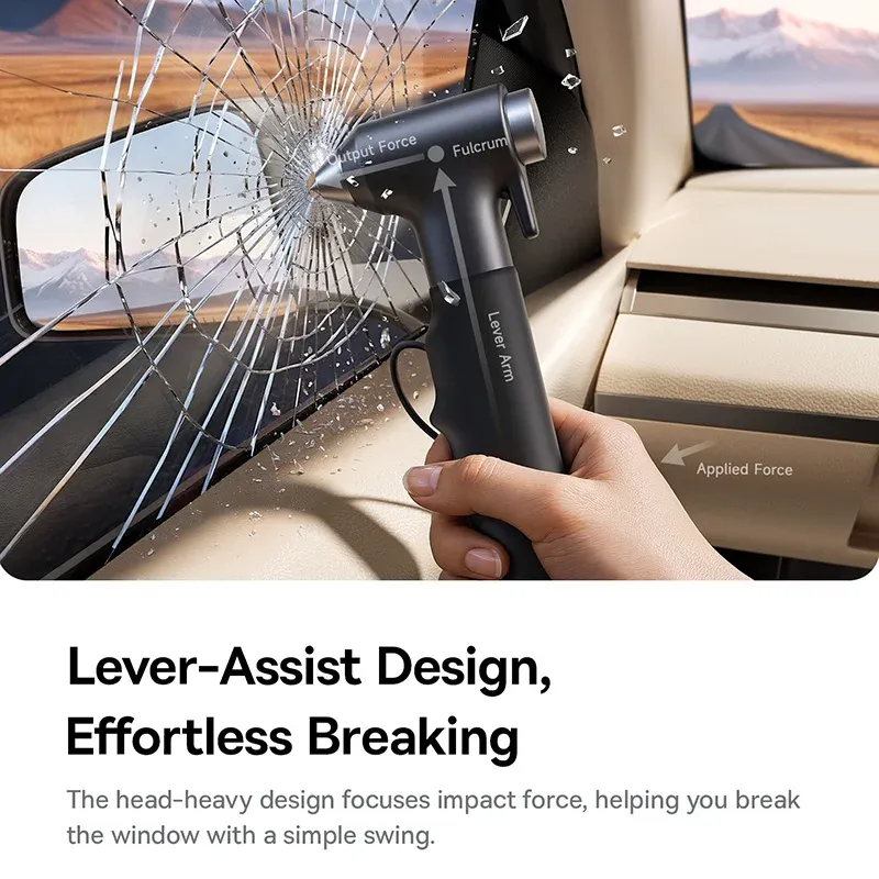 Baseus GoTrip DT2 Car Safety Hammer 2-in-1 4
