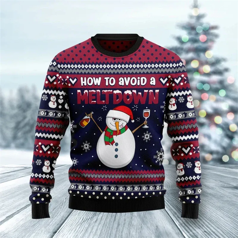 Santa Claus 3D Printed Ugly Christmas Hoodie 5