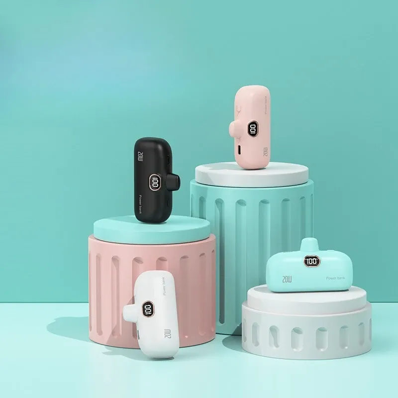 Mini 10000mAh Capsule Power Bank 20W 3