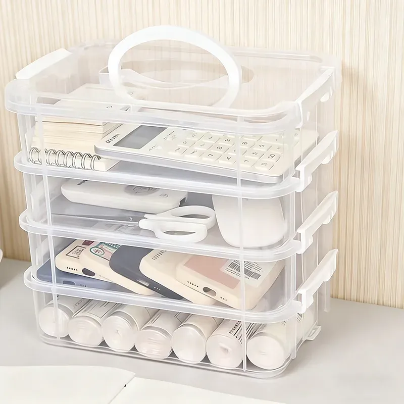 Clear Stackable Storage Box Drawers 6