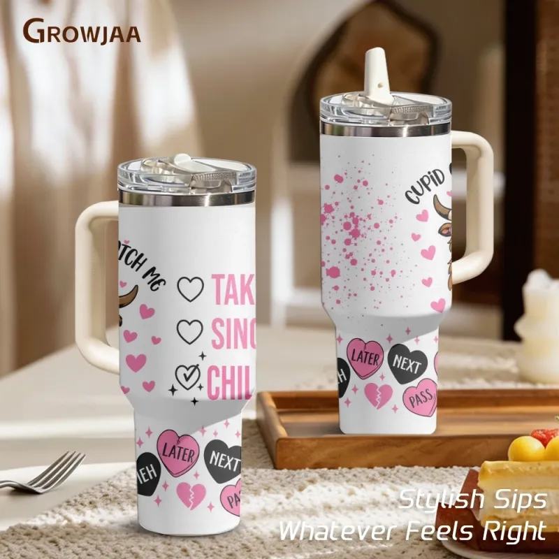 Highland Cow Valentine Vacuum Flask 2
