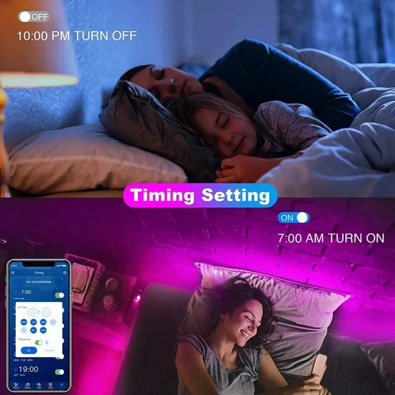 USB RGB LED Strip Light with Bluetooth Remote 4