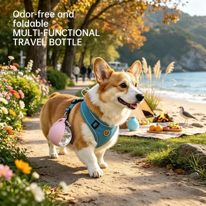 Collapsible Pet Water Bottle with Bowl 4