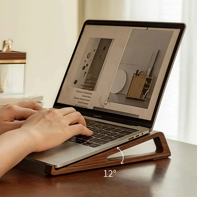 Foldable Wooden Laptop Stand 1