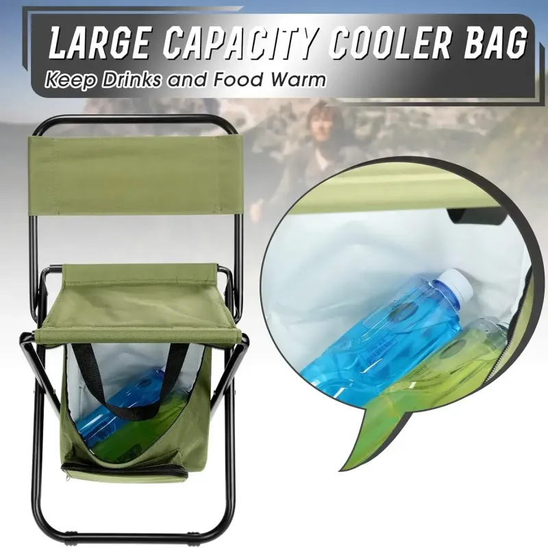 Folding Fishing Stool with Cooler 4