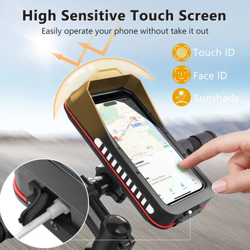 Waterproof Bike & Motorcycle Phone Mount Bag 5