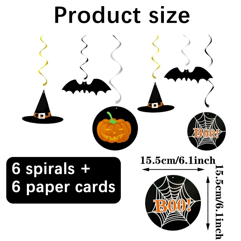 Halloween Swirl Hanging Cutouts Set 2