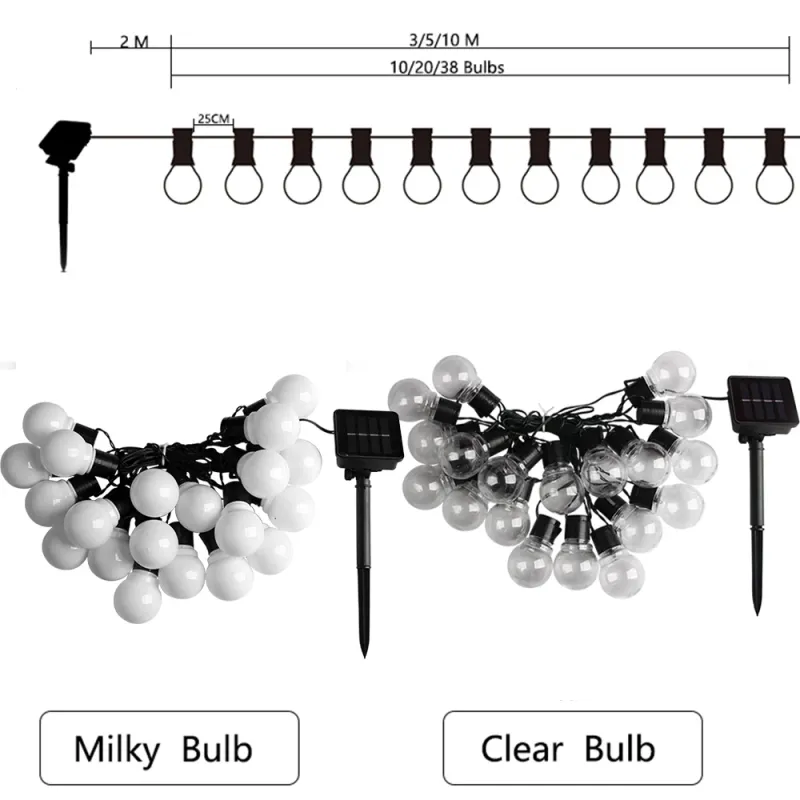 Solar Fairy String Lights - 38 LEDs 2