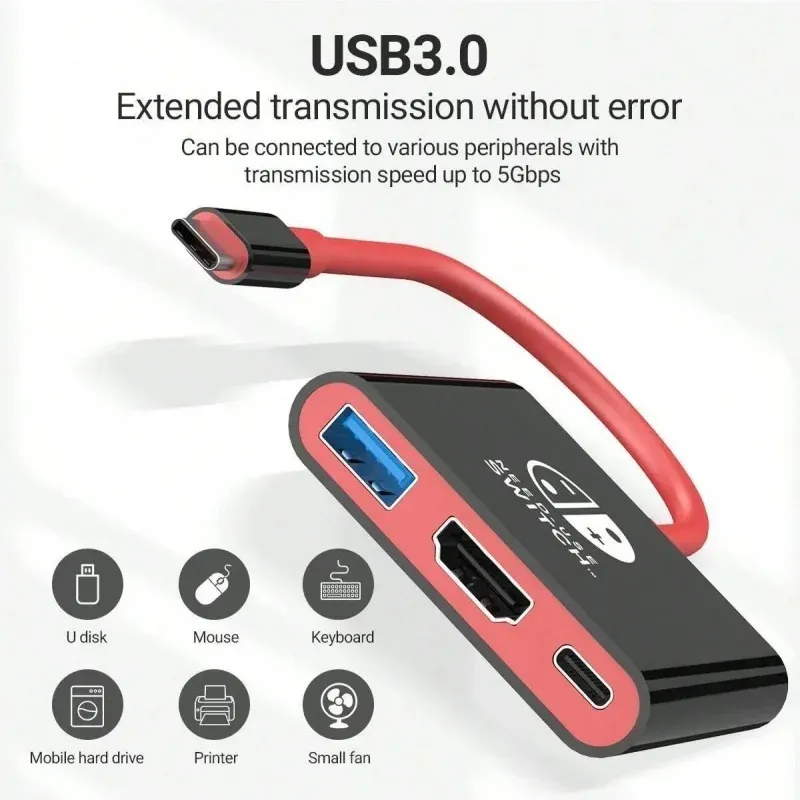 4K USB-C Docking Station Hub 6