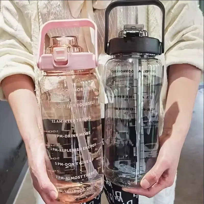 2L Straw Plastic Water Bottle 3
