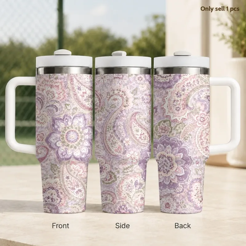 40oz Insulated Travel Mug with Straw 1