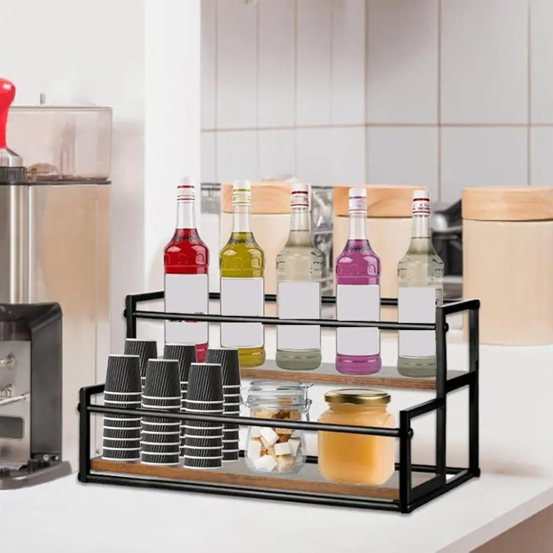 Iron Wood Bottle Organizer 3