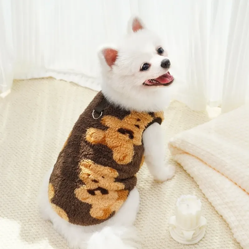 Winter Puppy Bear Fleece Dog Vest 3