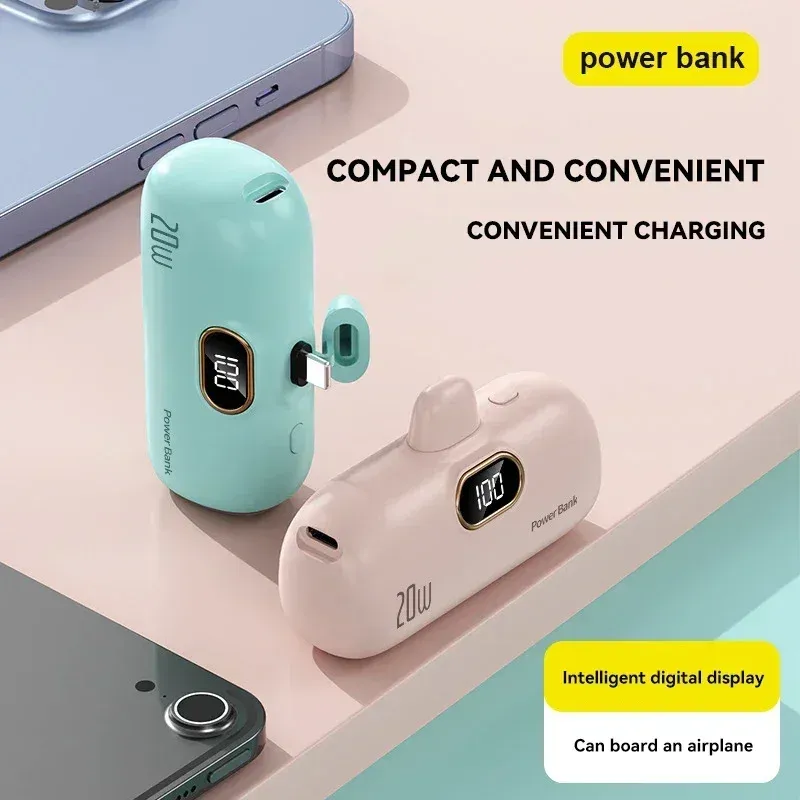 Mini 10000mAh Capsule Power Bank 20W 2