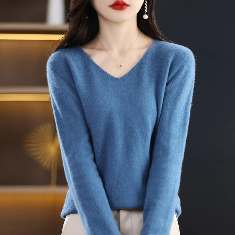 Merino Wool V-Neck Sweater 6