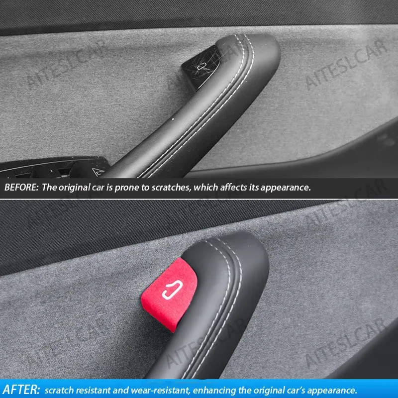 Tesla Model 3/Y Suede Door Switch Trim 4