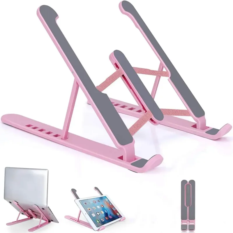 Pink Foldable Laptop Stand 1