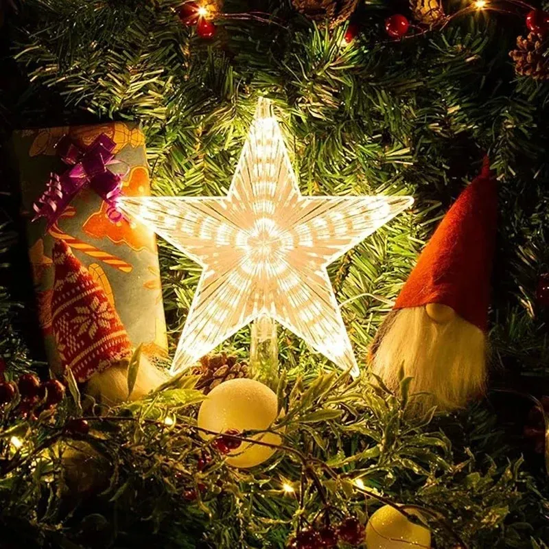 Glowing Glitter Star Tree Topper 3