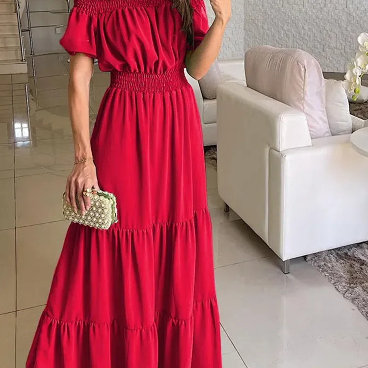 Green Boho Maxi Summer Dress 2
