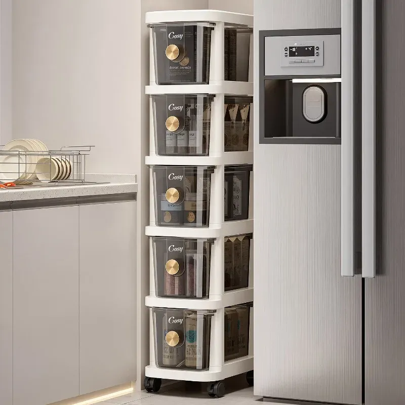 Slim Kitchen Organizer with Multi-Layer Drawer 2