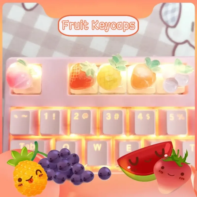 Cute Fruit Transparent Keycap 4