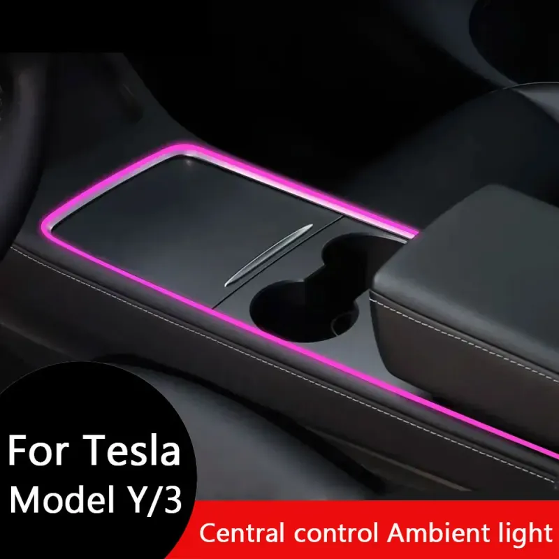 Tesla Model Y/3 Ambient LED Console Lights 1