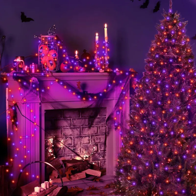 Purple Orange Halloween LED Fairy Lights 6